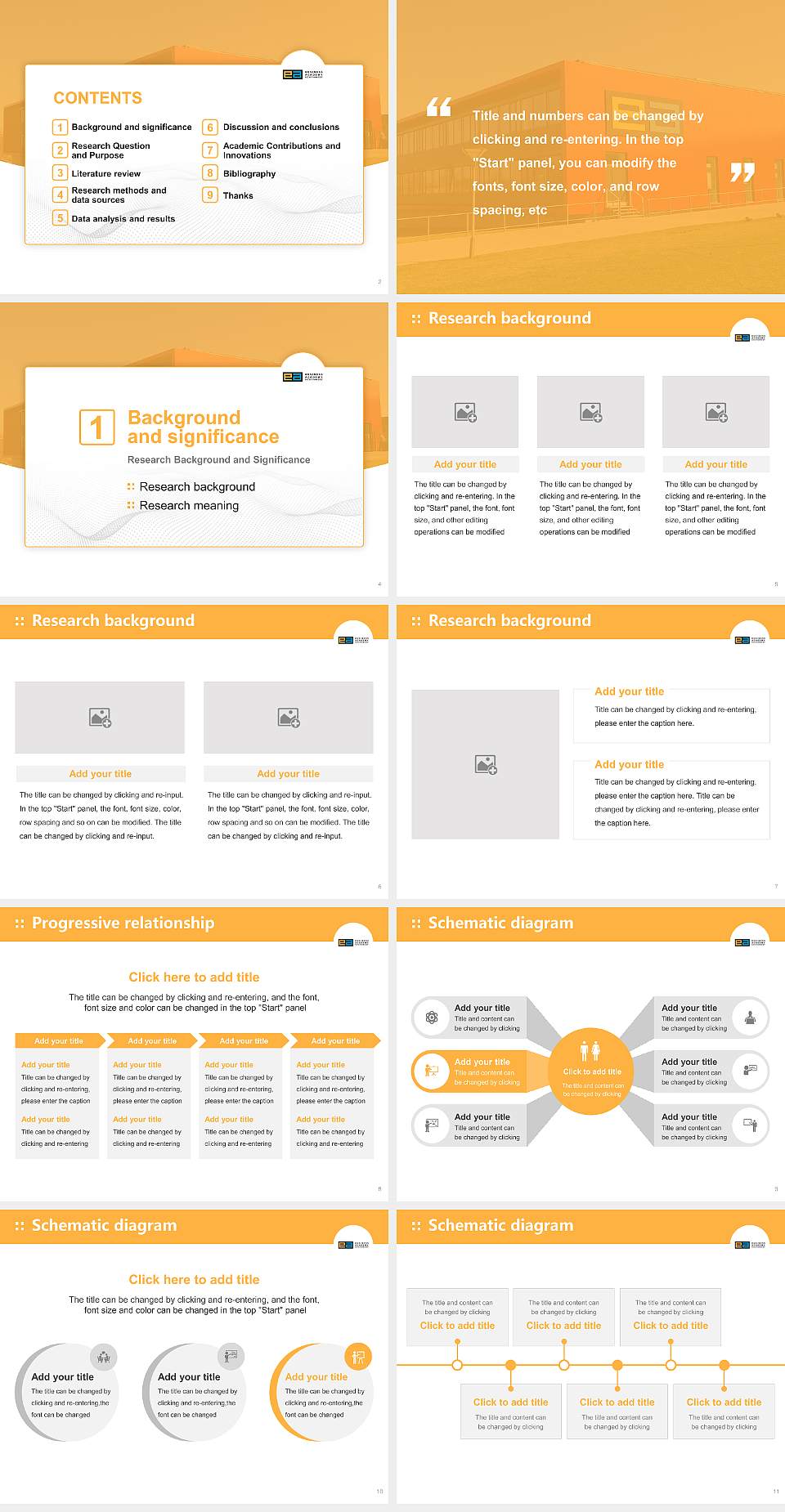 EA Business Academy SouthWest Graduation Thesis Defense PPT Template4:3 ratio PPT effect preview image2