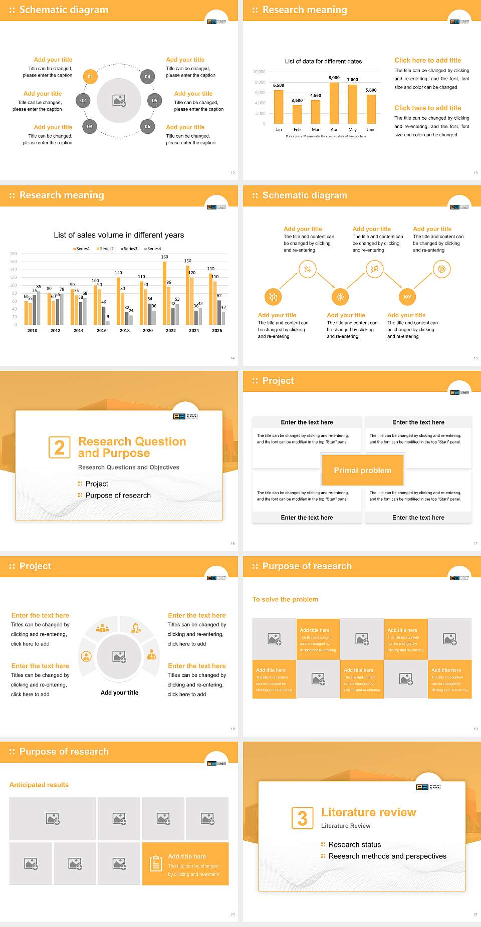 EA Business Academy SouthWest Graduation Thesis Defense PPT Template4:3 ratio PPT effect preview image3