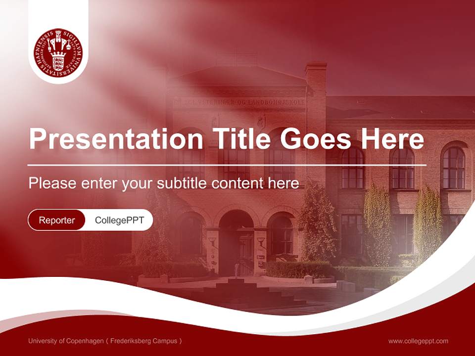 University of Copenhagen（Frederiksberg Campus） Lecture Sharing and Networking Event PPT Template4:3 ratio PPT effect preview image4
