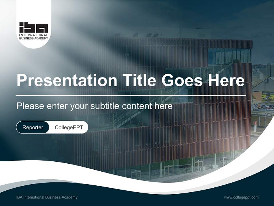 IBA International Business Academy Lecture Sharing and Networking Event PPT Template4:3 ratio PPT effect preview image4