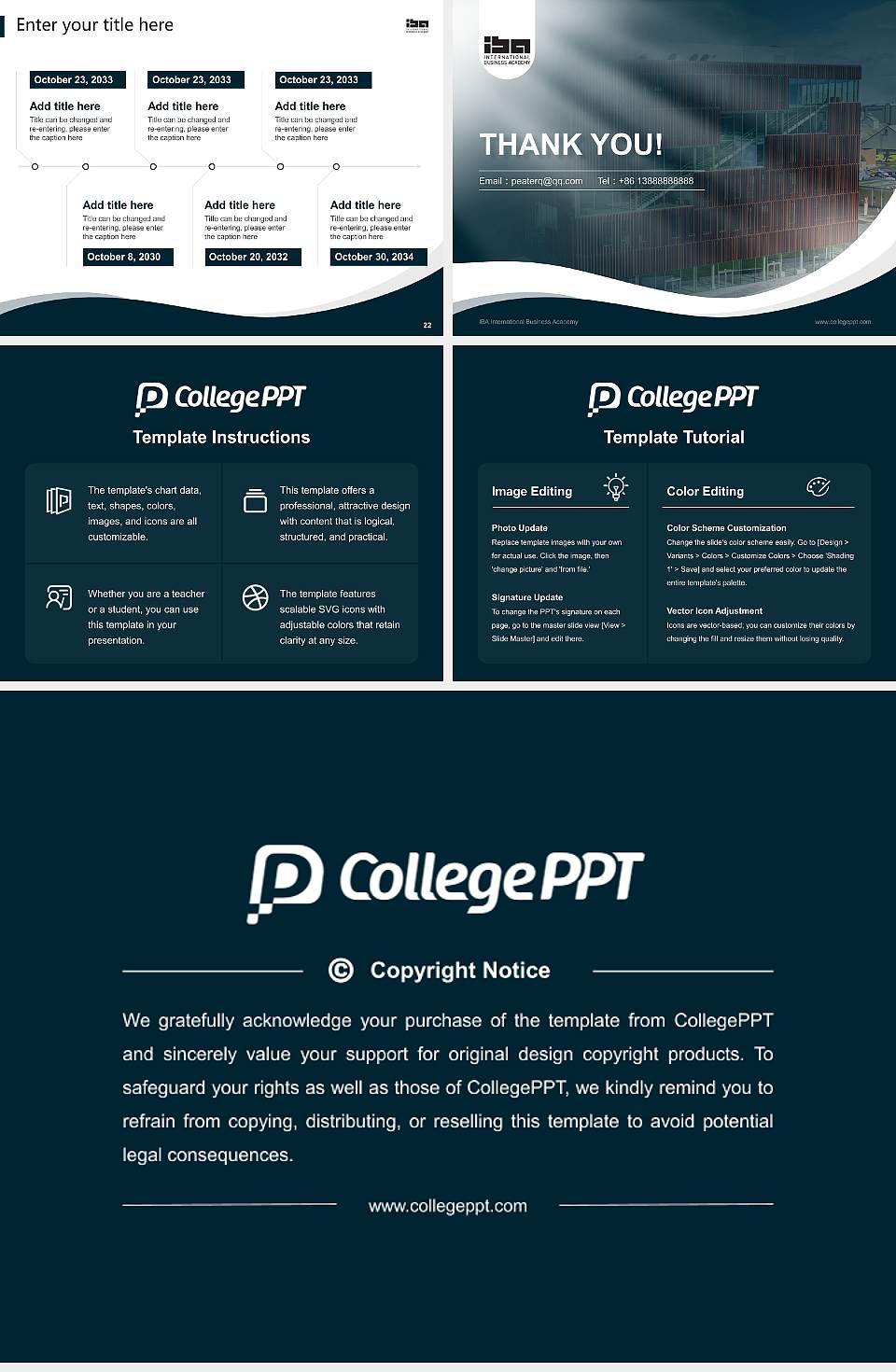 IBA International Business Academy Lecture Sharing and Networking Event PPT Template4:3 ratio PPT effect preview image4