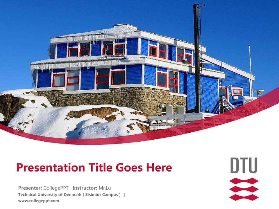 Technical University of Denmark（Sisimiut Campus） Course/Courseware Creation PPT Template4:3 ratio PPT effect preview image5