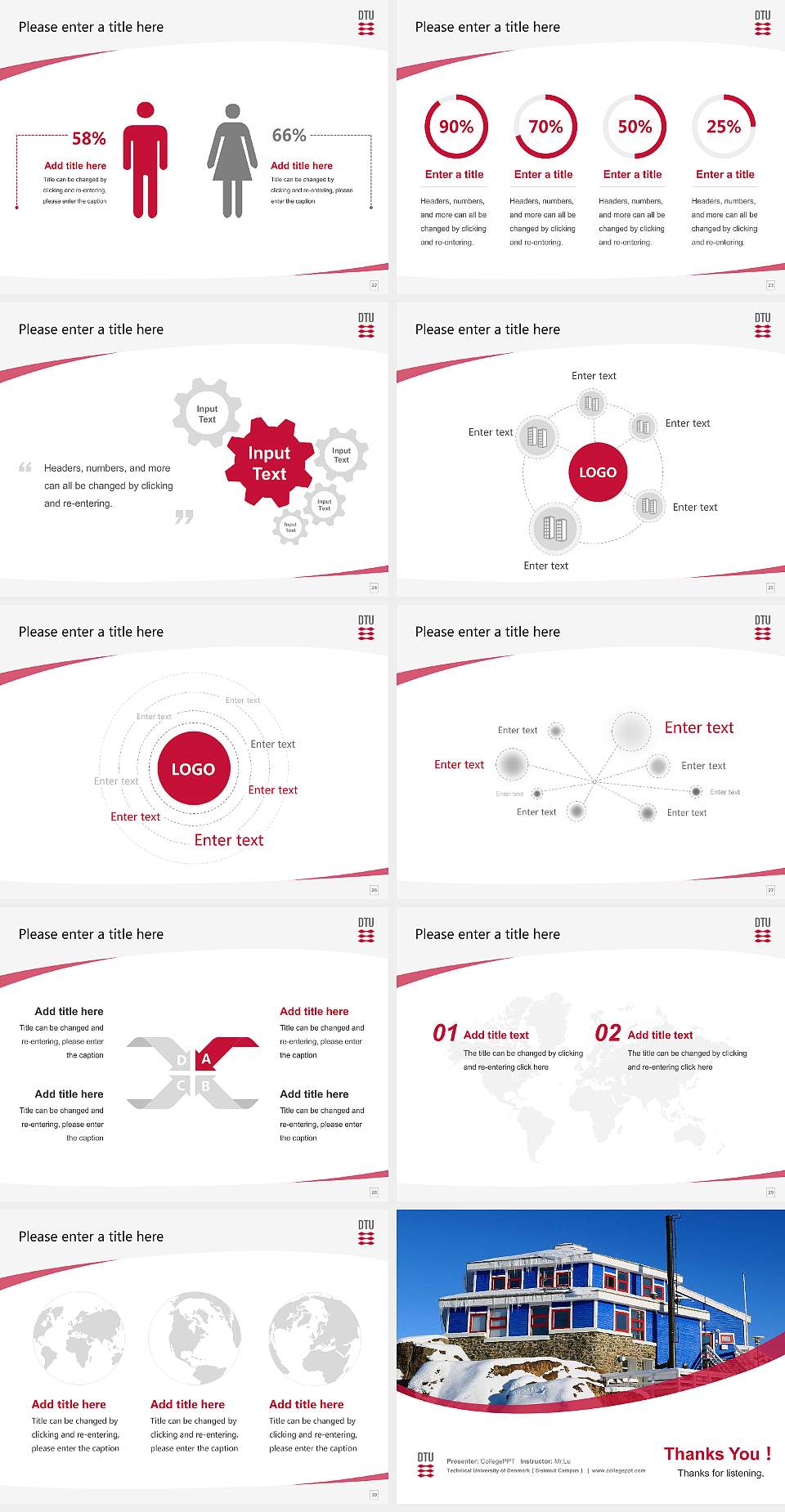 Technical University of Denmark（Sisimiut Campus） Course/Courseware Creation PPT Template4:3 ratio PPT effect preview image4