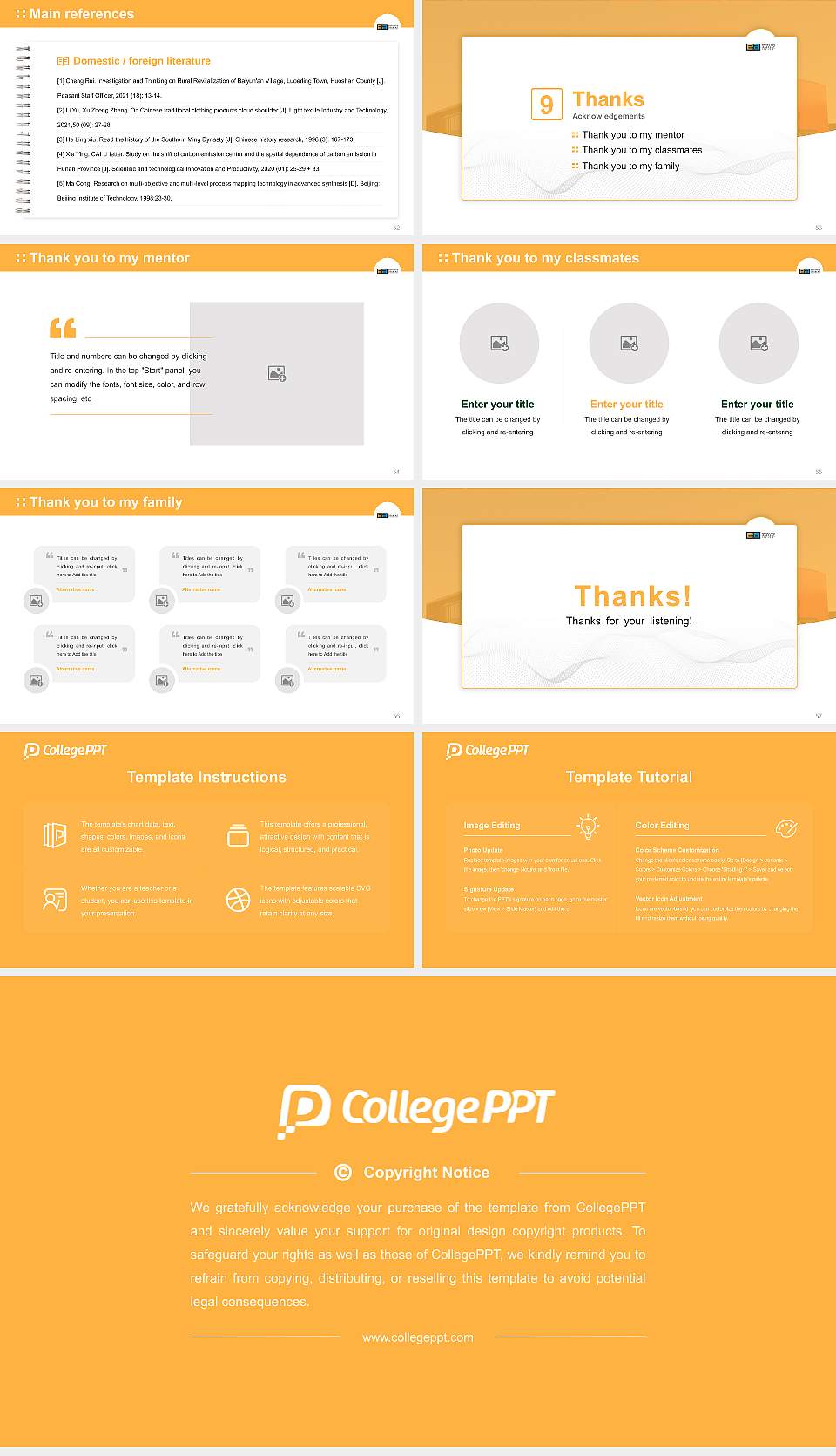EA Business Academy SouthWest Graduation Thesis Defense PPT Template16:9 ratio PPT effect preview image7