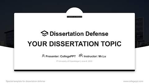 IT University of Copenhagen Graduation Thesis Defense PPT Template