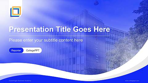 Copenhagen Business Academy Lecture Sharing and Networking Event PPT Template