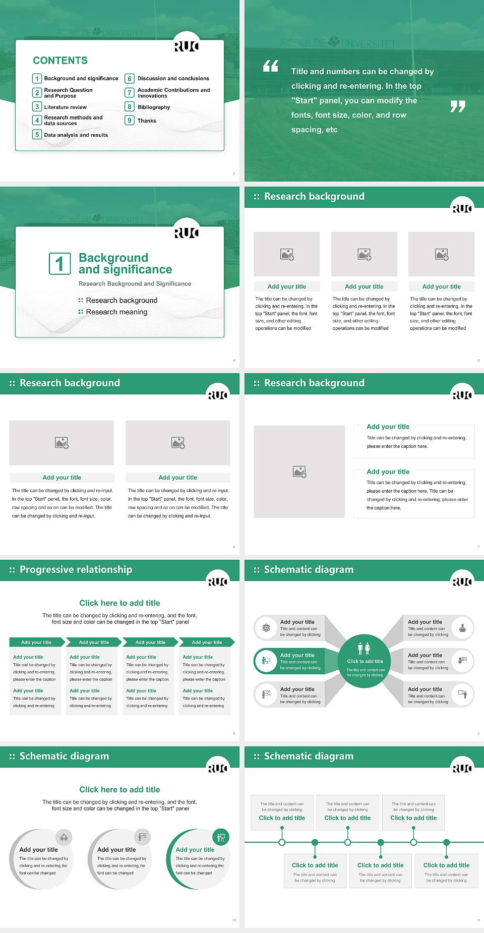 Roskilde University Graduation Thesis Defense PPT Template4:3 ratio PPT effect preview image2