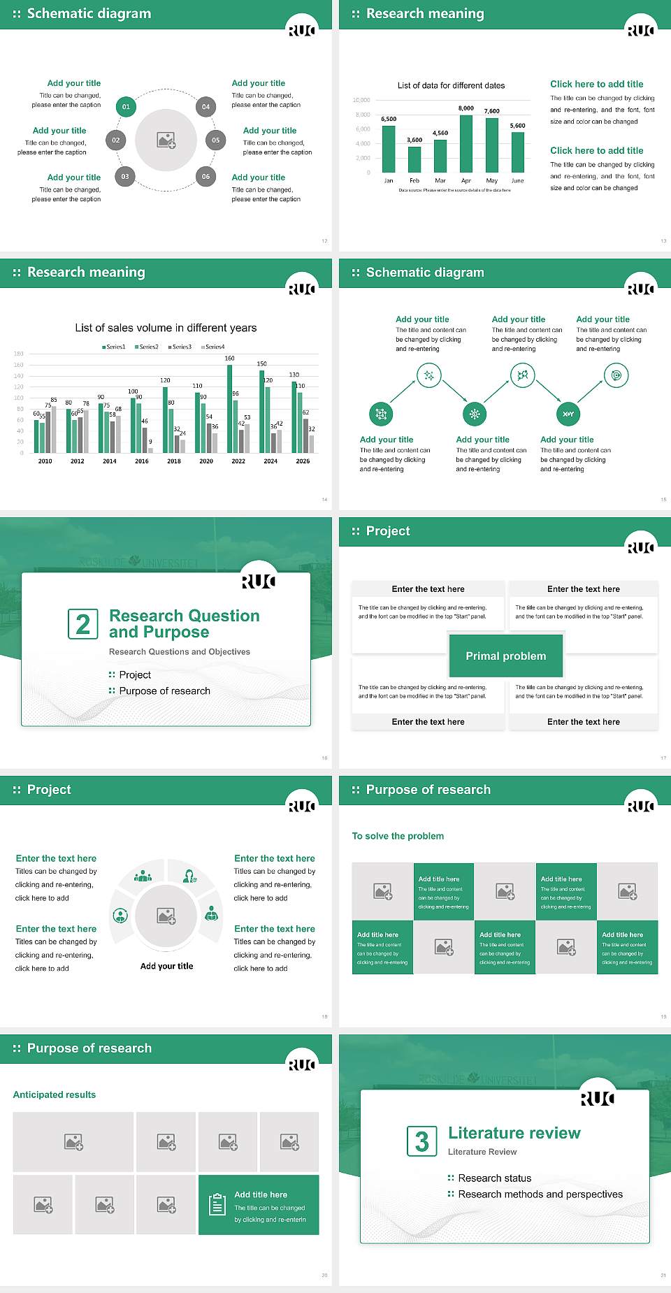 Roskilde University Graduation Thesis Defense PPT Template4:3 ratio PPT effect preview image3