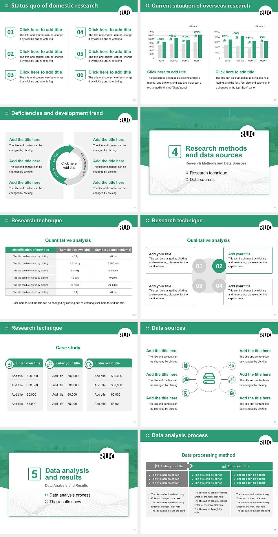 Roskilde University Graduation Thesis Defense PPT Template4:3 ratio PPT effect preview image4