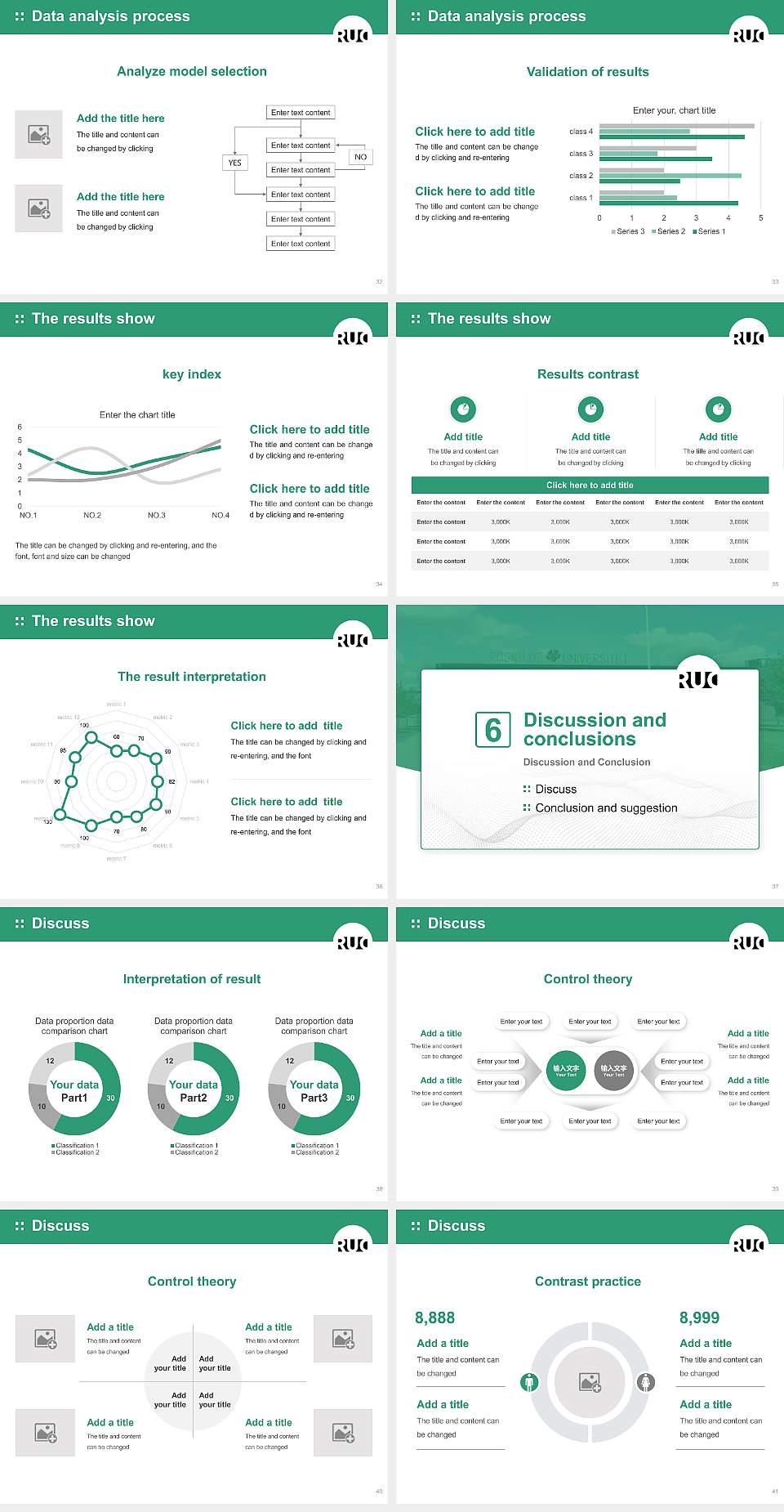 Roskilde University Graduation Thesis Defense PPT Template4:3 ratio PPT effect preview image5