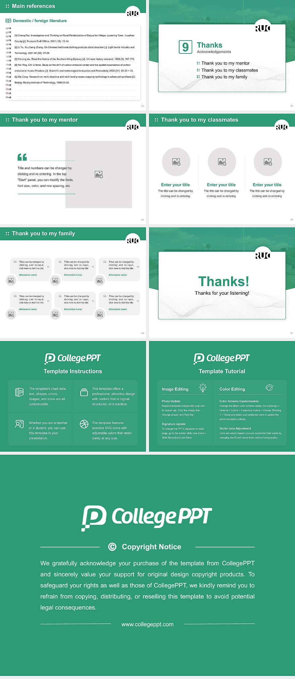 Roskilde University Graduation Thesis Defense PPT Template4:3 ratio PPT effect preview image7