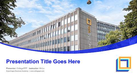 Copenhagen Business Academy Course/Courseware Creation PPT Template