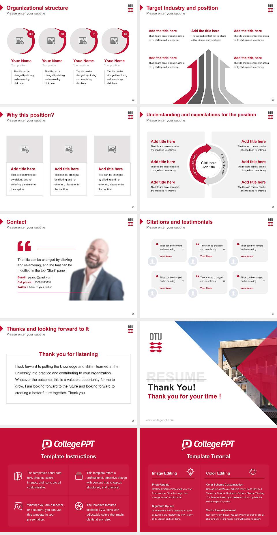 Technical University of Denmark（Ballerup campus） Resume PPT Template4:3 ratio PPT effect preview image4