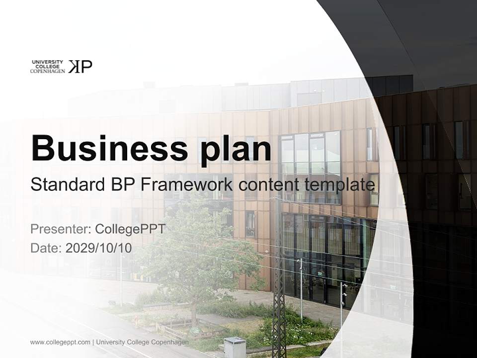 University College Copenhagen Competition/Entrepreneurship Contest PPT Template4:3 ratio PPT effect preview image9