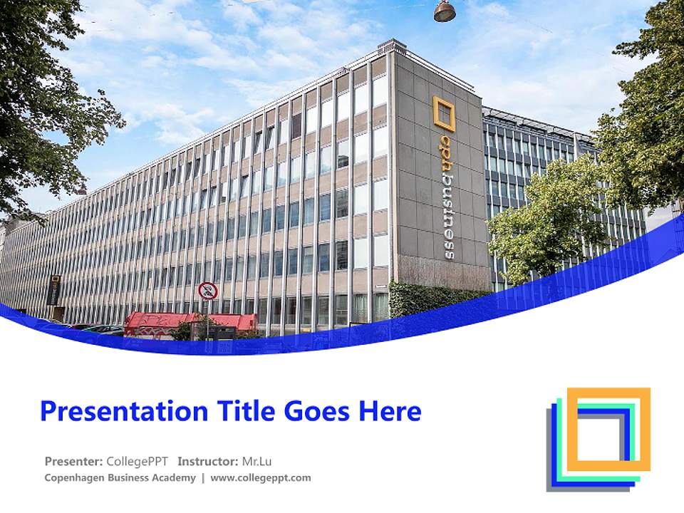Copenhagen Business Academy Course/Courseware Creation PPT Template4:3 ratio PPT effect preview image5