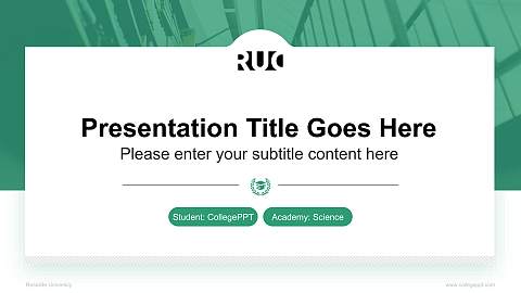 Roskilde University National Scholarship Defense PPT Template