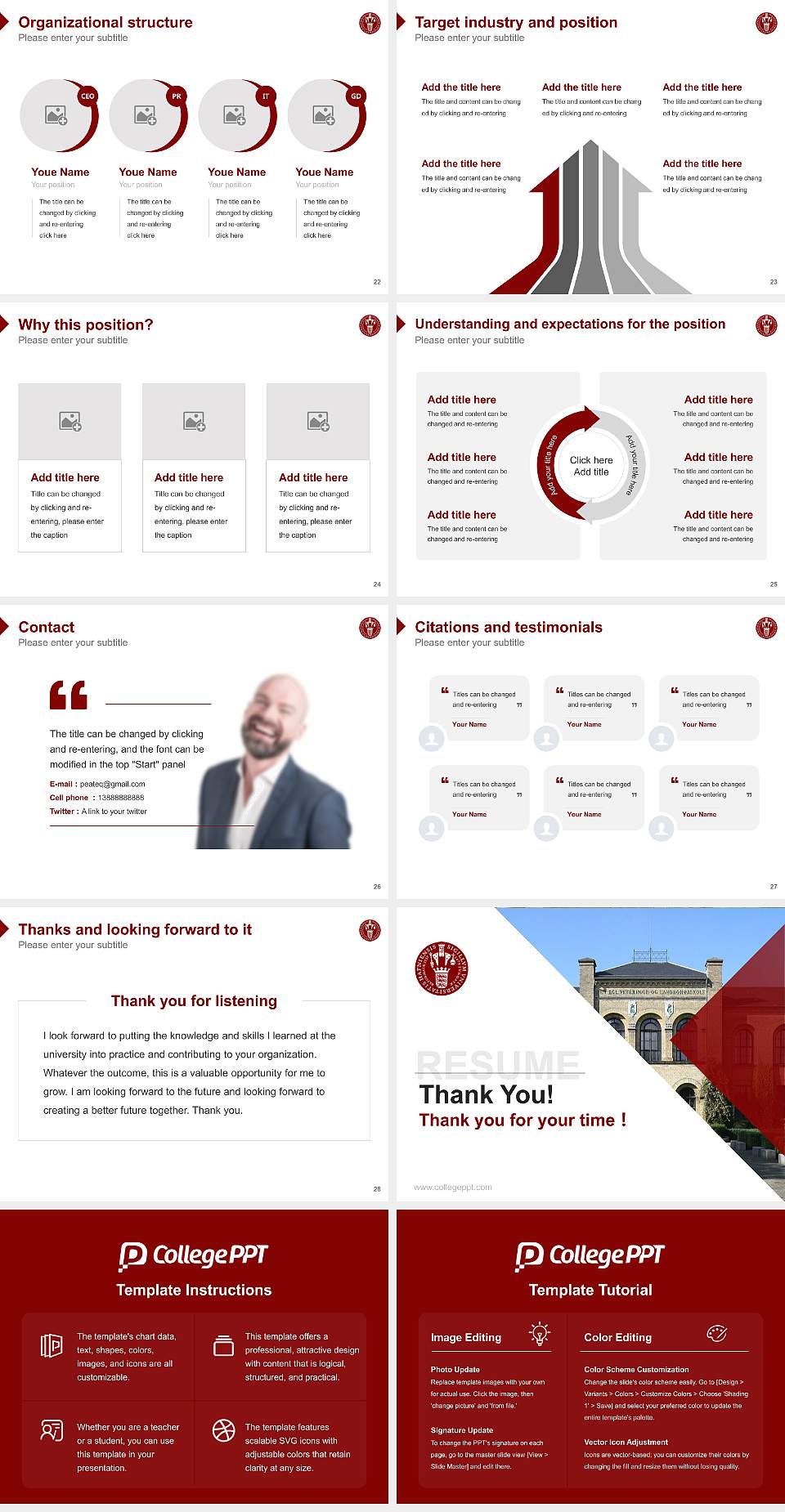 University of Copenhagen（Frederiksberg Campus） Resume PPT Template4:3 ratio PPT effect preview image4