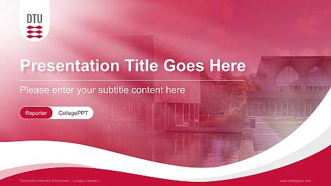 Technical University of Denmark （Lyngby campus） Lecture Sharing and Networking Event PPT Template