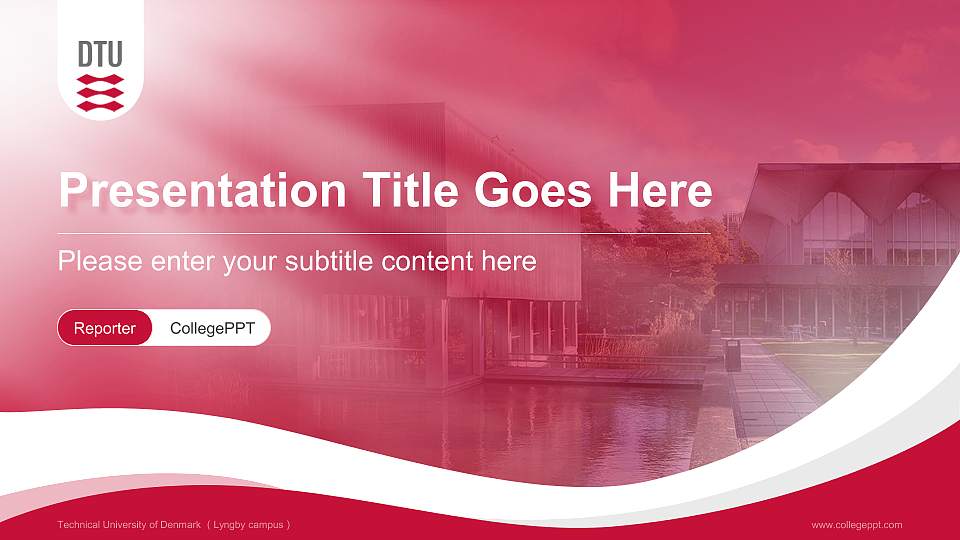 Technical University of Denmark (Lyngby campus) Lecture Sharing and Networking Event PPT Template16:9 ratio PPT effect preview image
