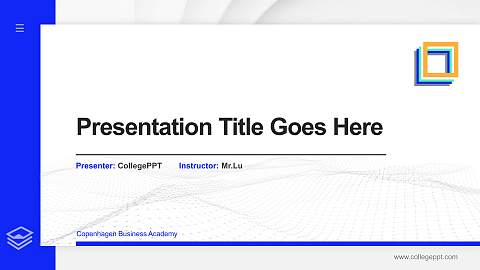 Copenhagen Business Academy Thesis Proposal/Graduation Defense PPT Template