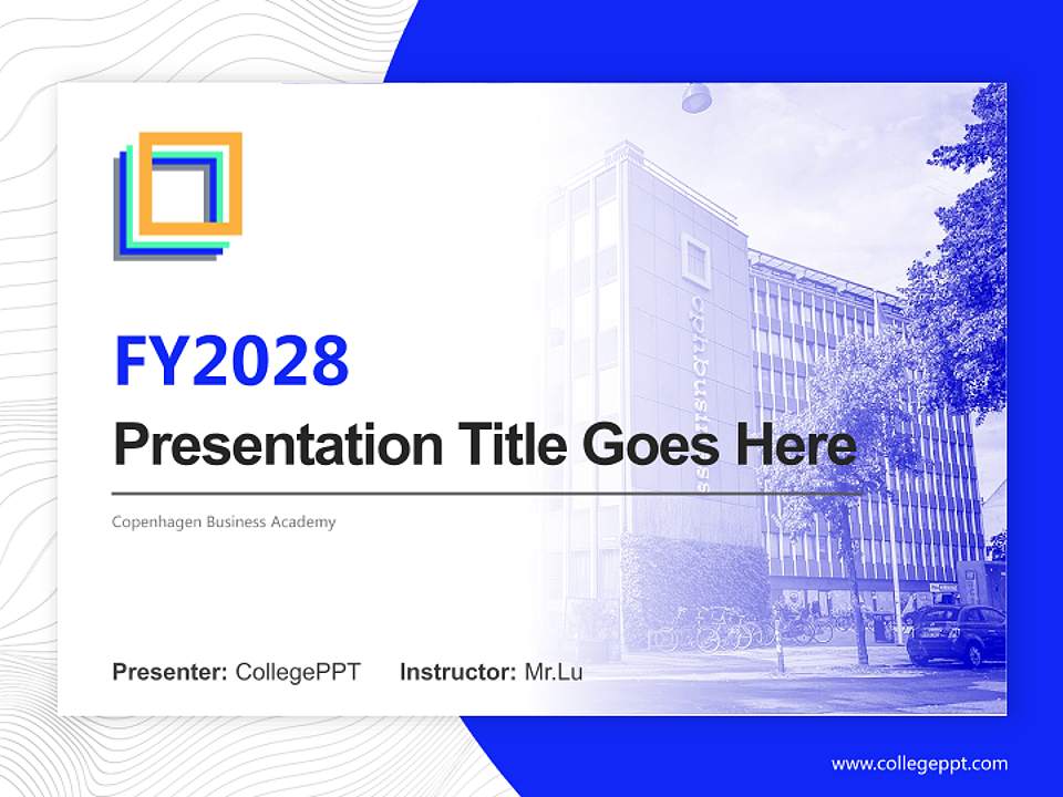 Copenhagen Business Academy Academic Presentation/Research Findings Report PPT Template4:3 ratio PPT effect preview image5
