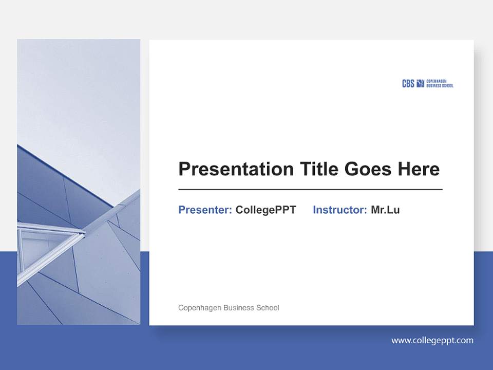 Copenhagen Business School General PPT Template4:3 ratio PPT effect preview image6
