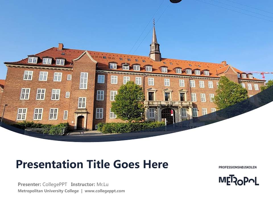 Metropolitan University College Course/Courseware Creation PPT Template4:3 ratio PPT effect preview image5