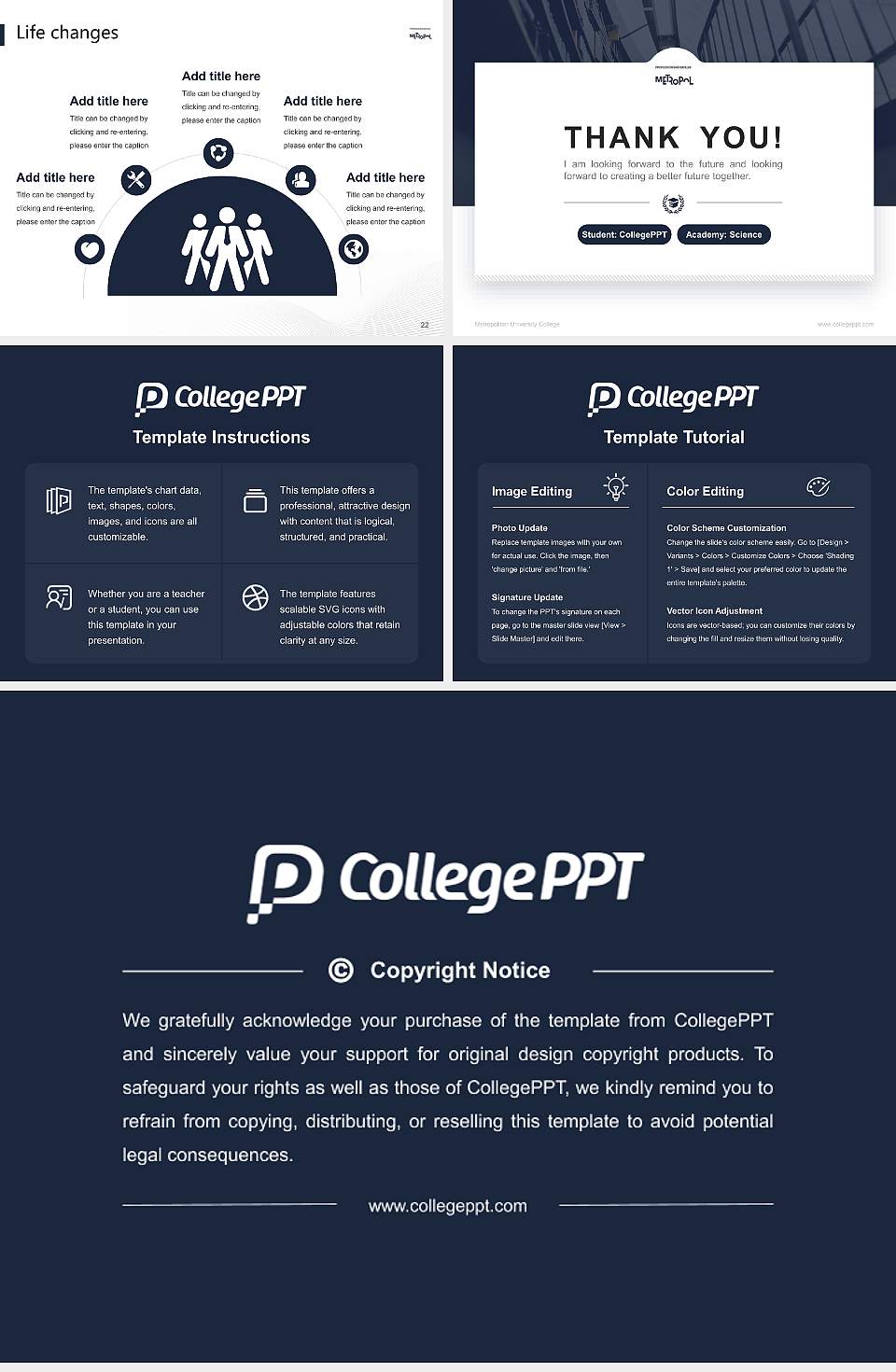 Metropolitan University College National Scholarship Defense PPT Template4:3 ratio PPT effect preview image4