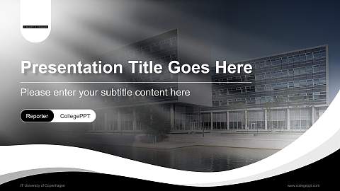 IT University of Copenhagen Lecture Sharing and Networking Event PPT Template