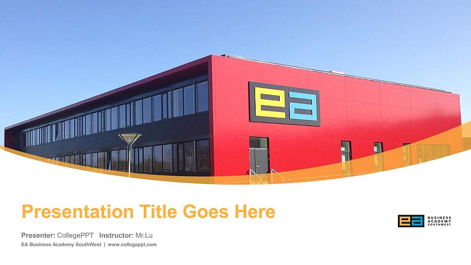 EA Business Academy SouthWest Course/Courseware Creation PPT Template16:9 ratio PPT effect preview image