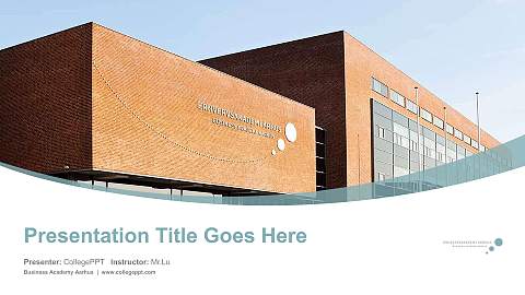 Business Academy Aarhus Course/Courseware Creation PPT Template