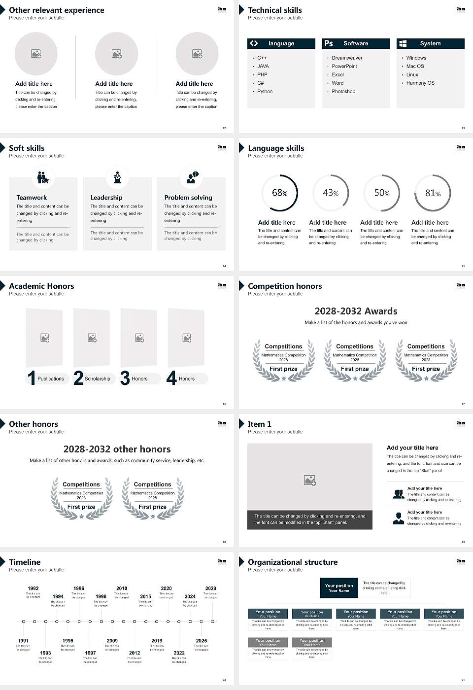 IBA International Business Academy Resume PPT Template16:9 ratio PPT effect preview image3