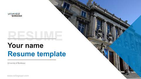 University of Bordeaux Resume PPT Template