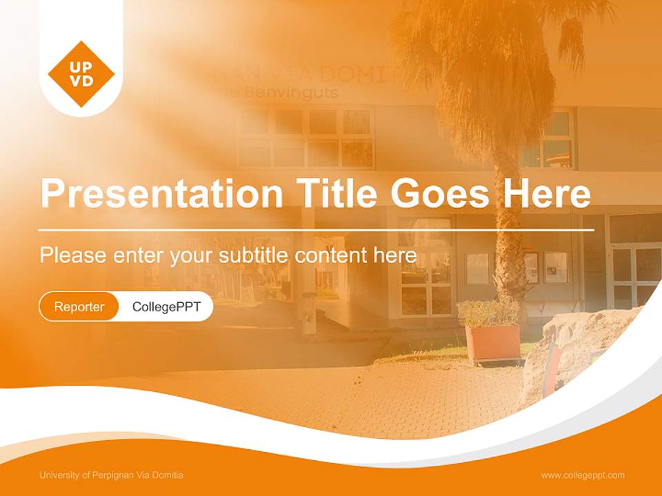 University of Perpignan Via Domitia Lecture Sharing and Networking Event PPT Template4:3 ratio PPT effect preview image4