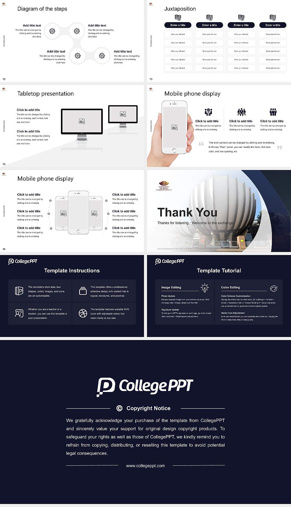 University of Reims Champagne-Ardenne Competition/Entrepreneurship Contest PPT Template16:9 ratio PPT effect preview image9