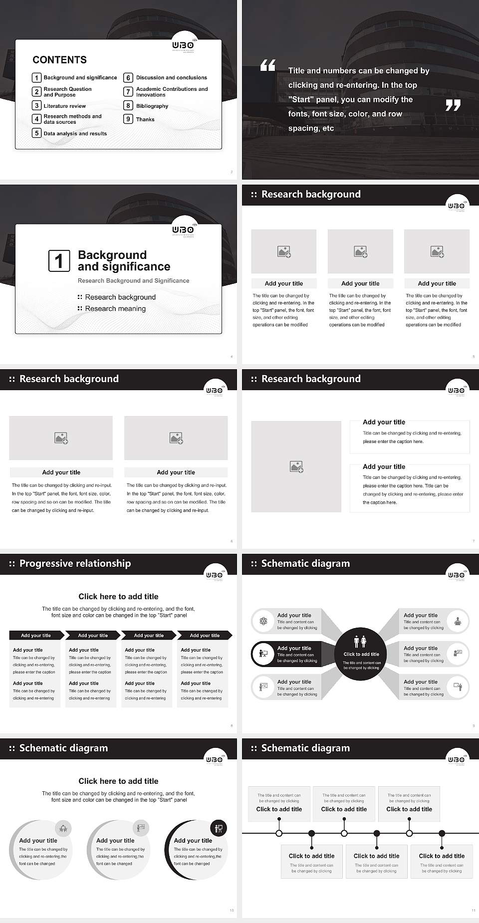 University of Western Brittany Graduation Thesis Defense PPT Template4:3 ratio PPT effect preview image2