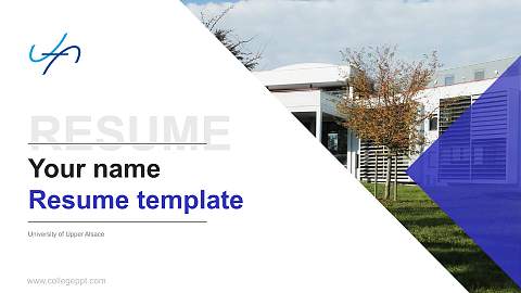 University of Upper Alsace Resume PPT Template