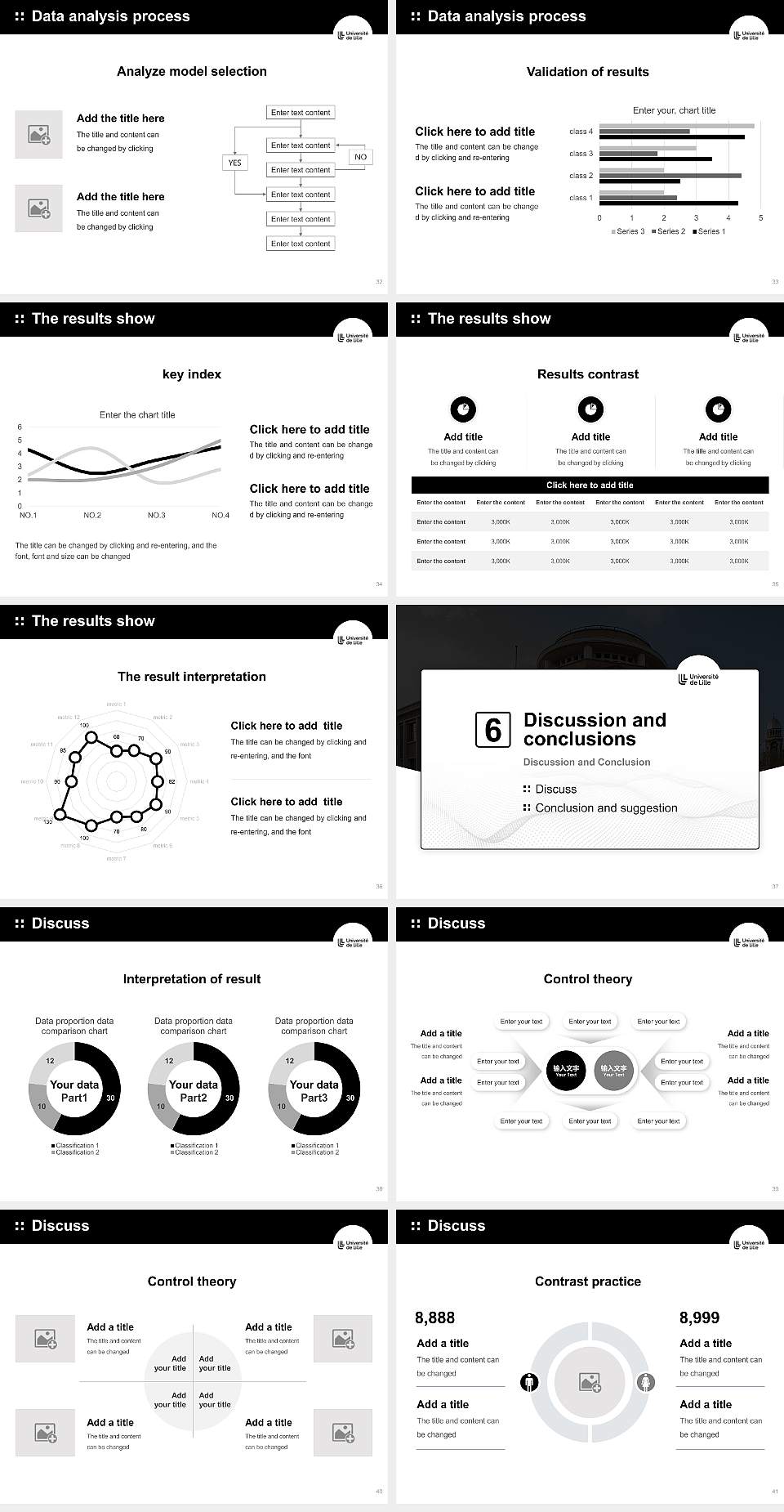 University of Lille Graduation Thesis Defense PPT Template4:3 ratio PPT effect preview image5