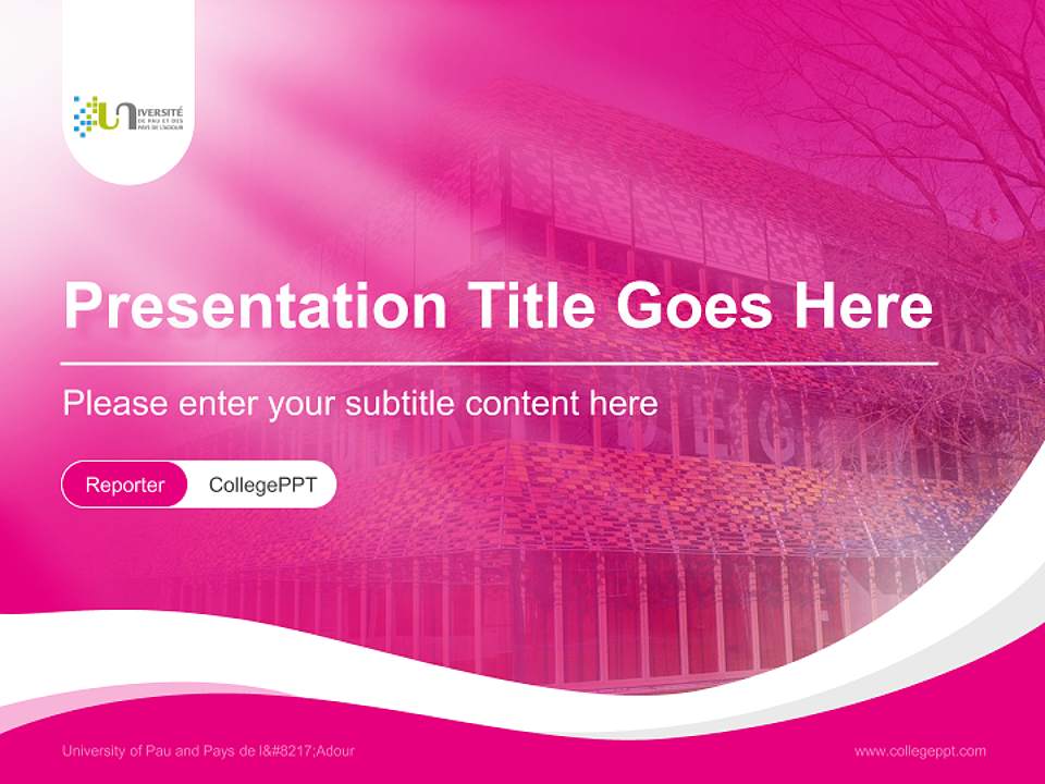 University of Pau and Pays de l’Adour Lecture Sharing and Networking Event PPT Template4:3 ratio PPT effect preview image4