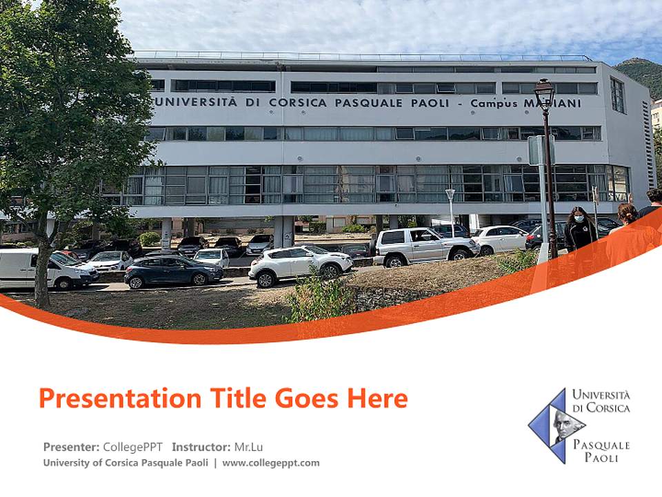 University of Corsica Pasquale Paoli Course/Courseware Creation PPT Template4:3 ratio PPT effect preview image5