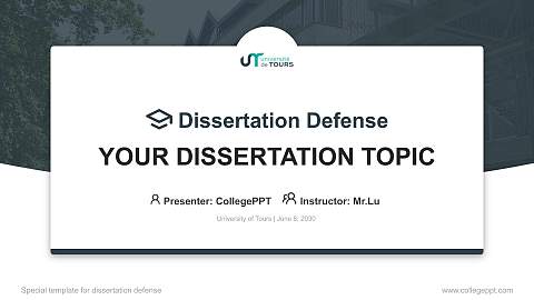 University of Tours Graduation Thesis Defense PPT Template
