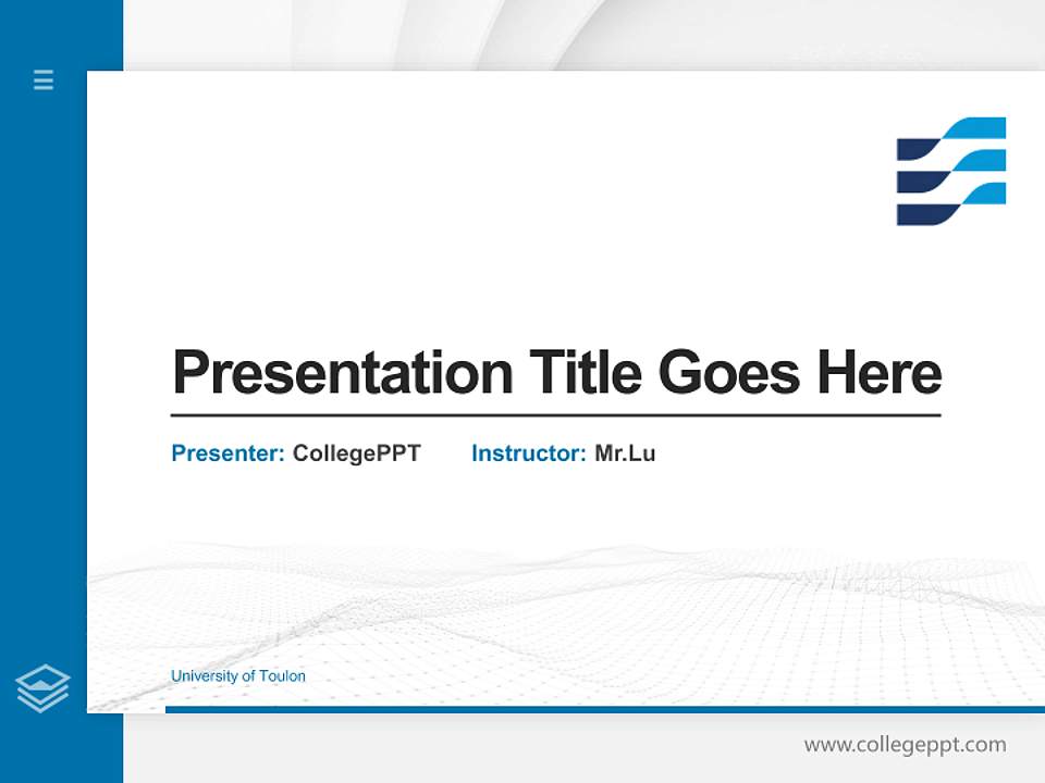 University of Toulon Thesis Proposal/Graduation Defense PPT Template4:3 ratio PPT effect preview image5