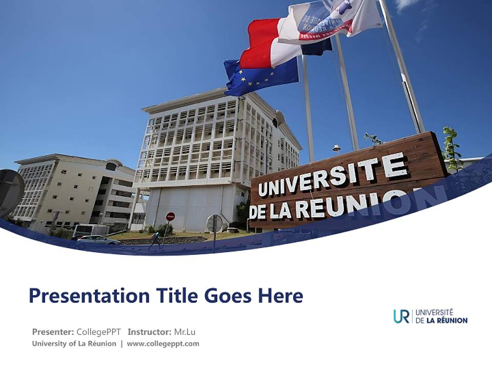 University of La Réunion Course/Courseware Creation PPT Template4:3 ratio PPT effect preview image5