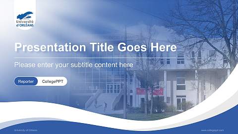 University of Orléans Lecture Sharing and Networking Event PPT Template