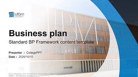 University of Technology of Belfort-Montbéliard – Montbéliard campus Competition/Entrepreneurship Contest PPT Template