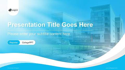 University of Angers Lecture Sharing and Networking Event PPT Template