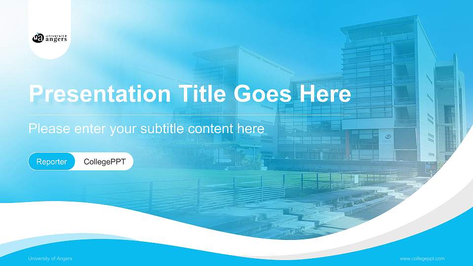 University of Angers Lecture Sharing and Networking Event PPT Template16:9 ratio PPT effect preview image