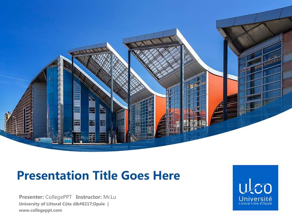 University of Littoral Côte d’Opale Course/Courseware Creation PPT Template4:3 ratio PPT effect preview image5