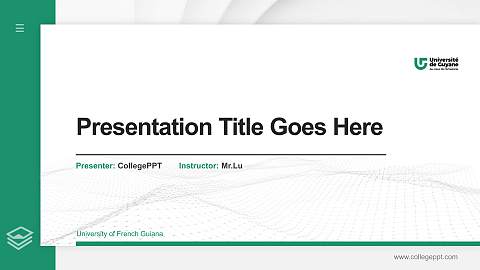 University of French Guiana Thesis Proposal/Graduation Defense PPT Template