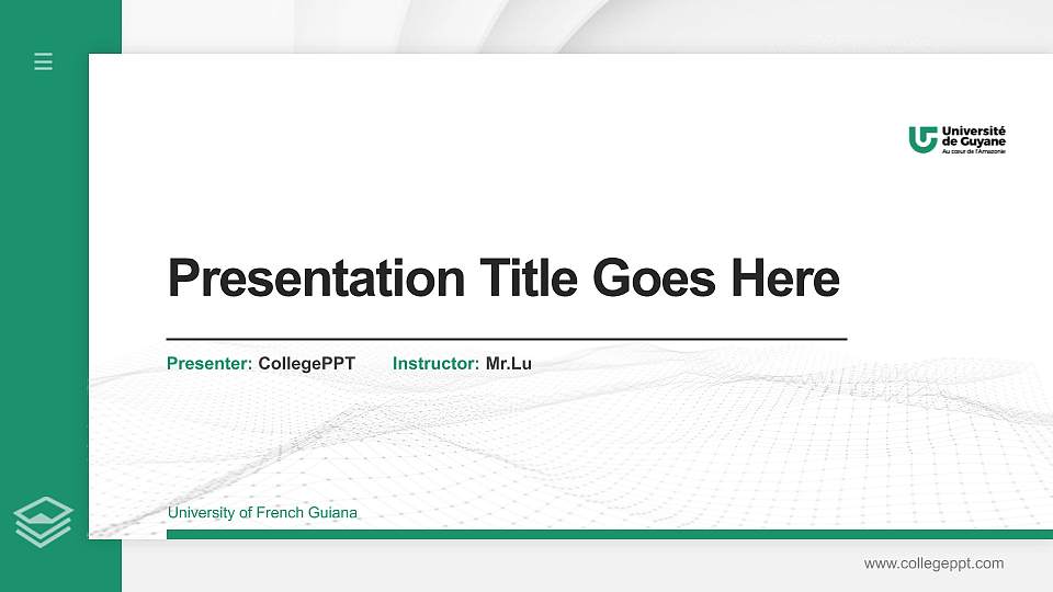 University of French Guiana Thesis Proposal/Graduation Defense PPT Template16:9 ratio PPT effect preview image